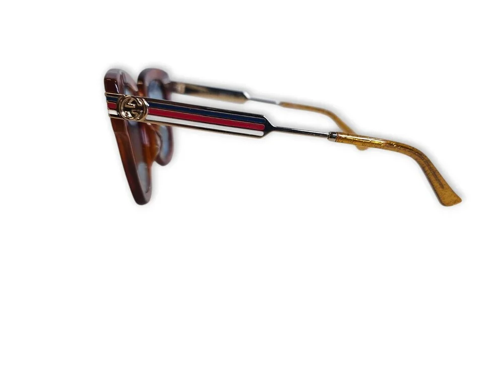 Gucci GG0281S-002 Havana Square Brown Lens Women's Acetate Sunglasses
